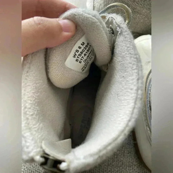 Sperrys Saltwater Tide Wool Ivory Cream Embossed Rain Duck Wedge Boot size 6 - Picture 8 of 9